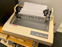 Dot matrix printer with continuous form paper